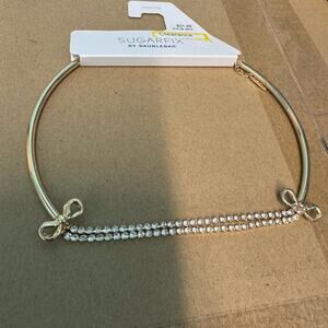 Sugarfix by BaubleBar Crystal Bow Collar Necklace - Gold